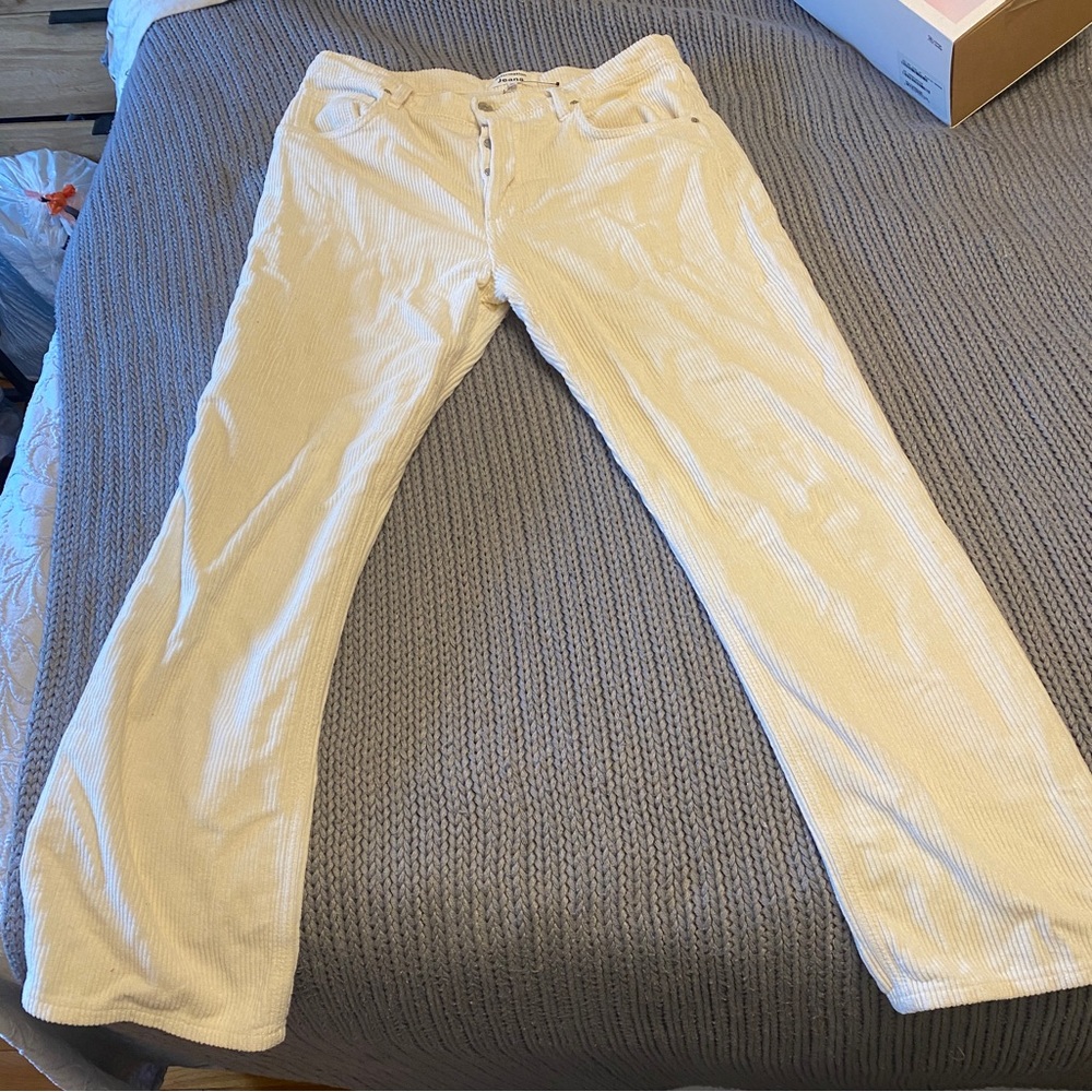 Reformation Cary High Rise Slouchy Wide Leg Corduroy Pants - Size M Size 30